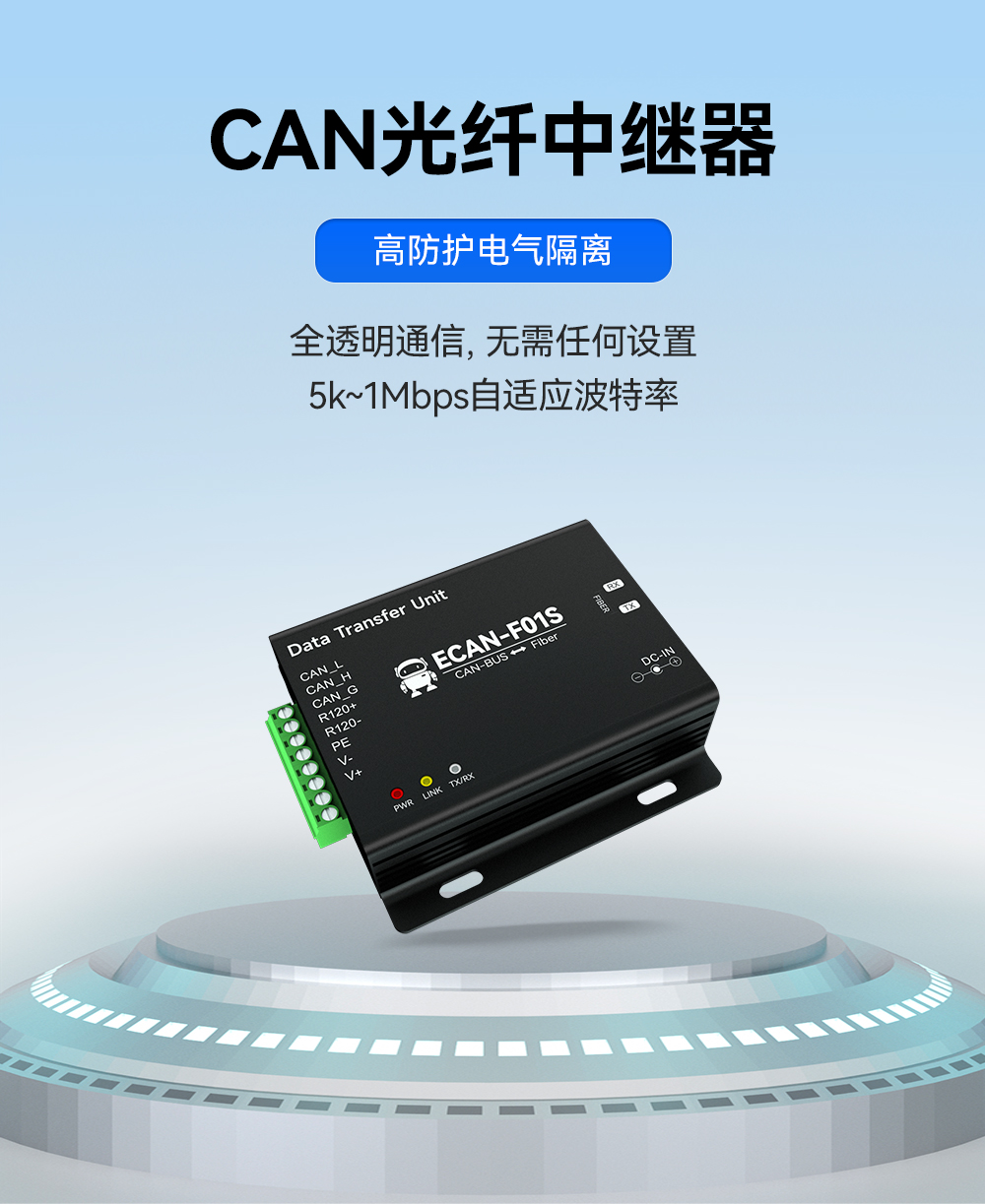 CAN轉(zhuǎn)光纖通信設(shè)備1