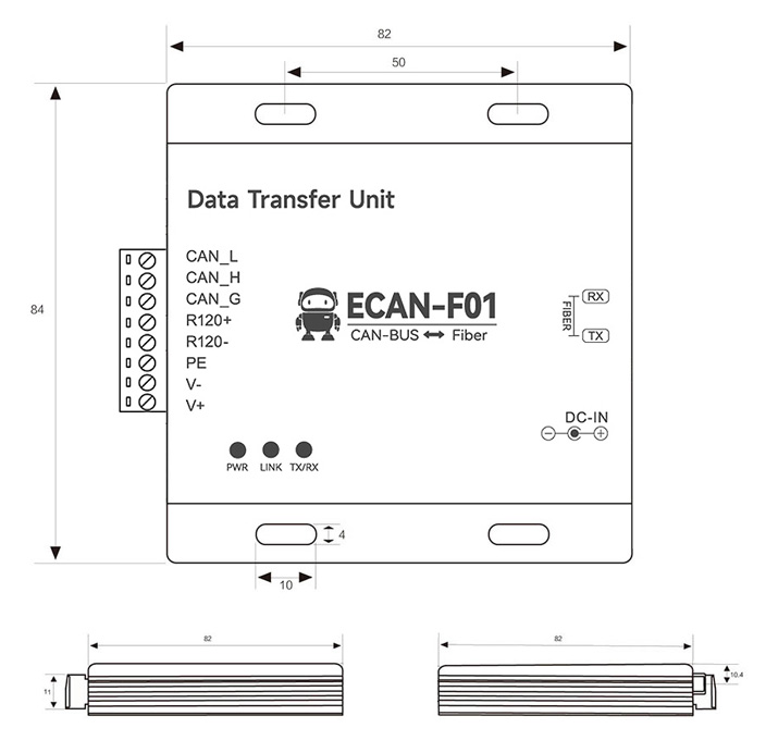 ECAN-F01尺寸圖