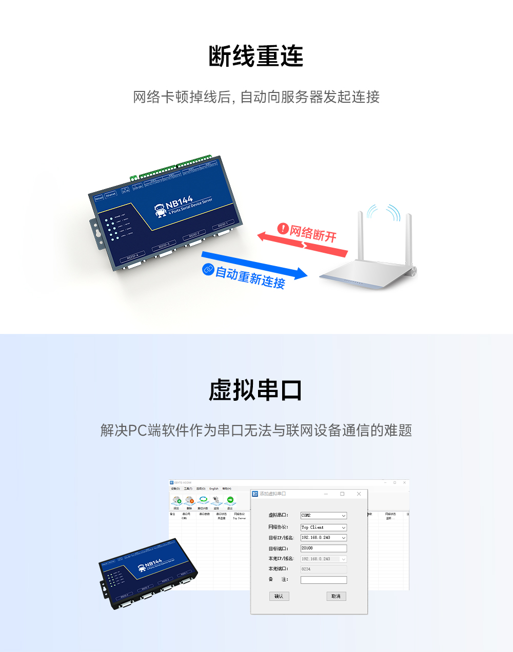 13工業(yè)級4路串口服務器