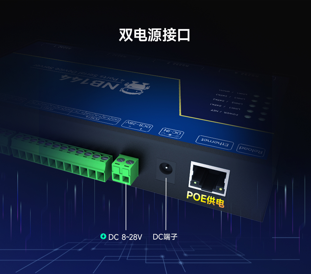 14工業(yè)級4路串口服務(wù)器