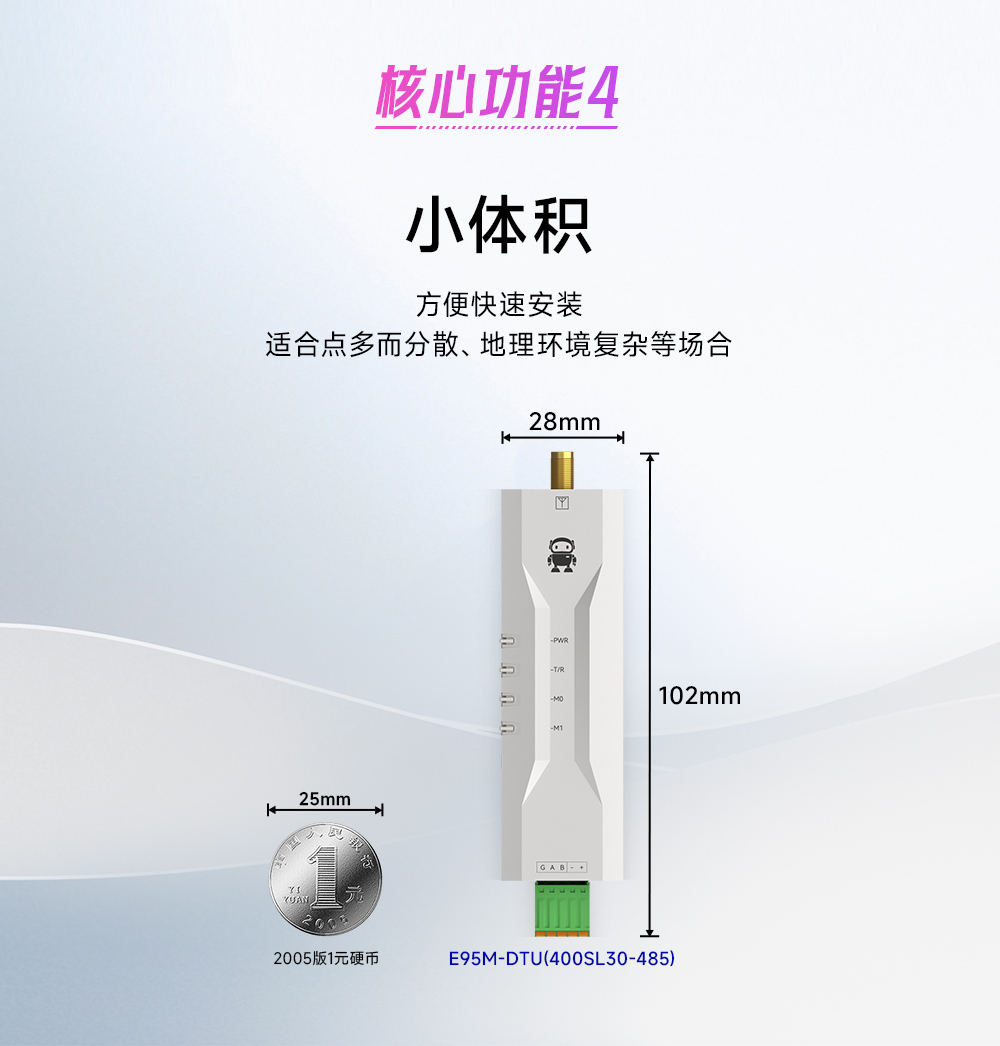E95M-DTU(400SL30-485) 微型lora DTU數(shù)傳電臺(tái) (6)