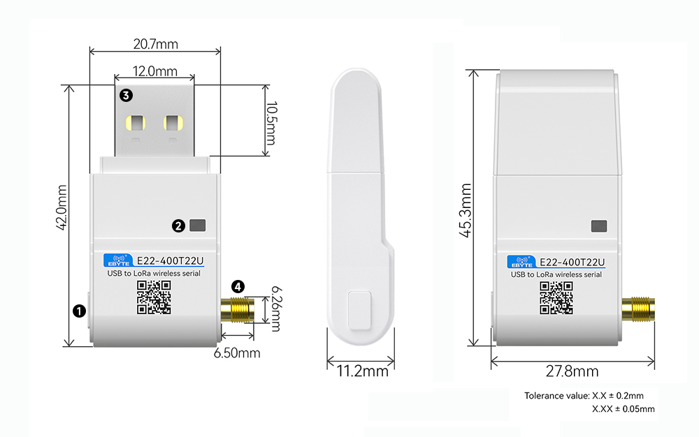 USB接口lora模塊引腳