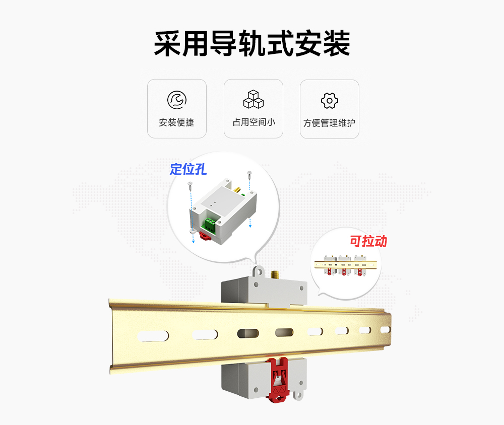 多模衛(wèi)星定位終端_導(dǎo)軌安裝