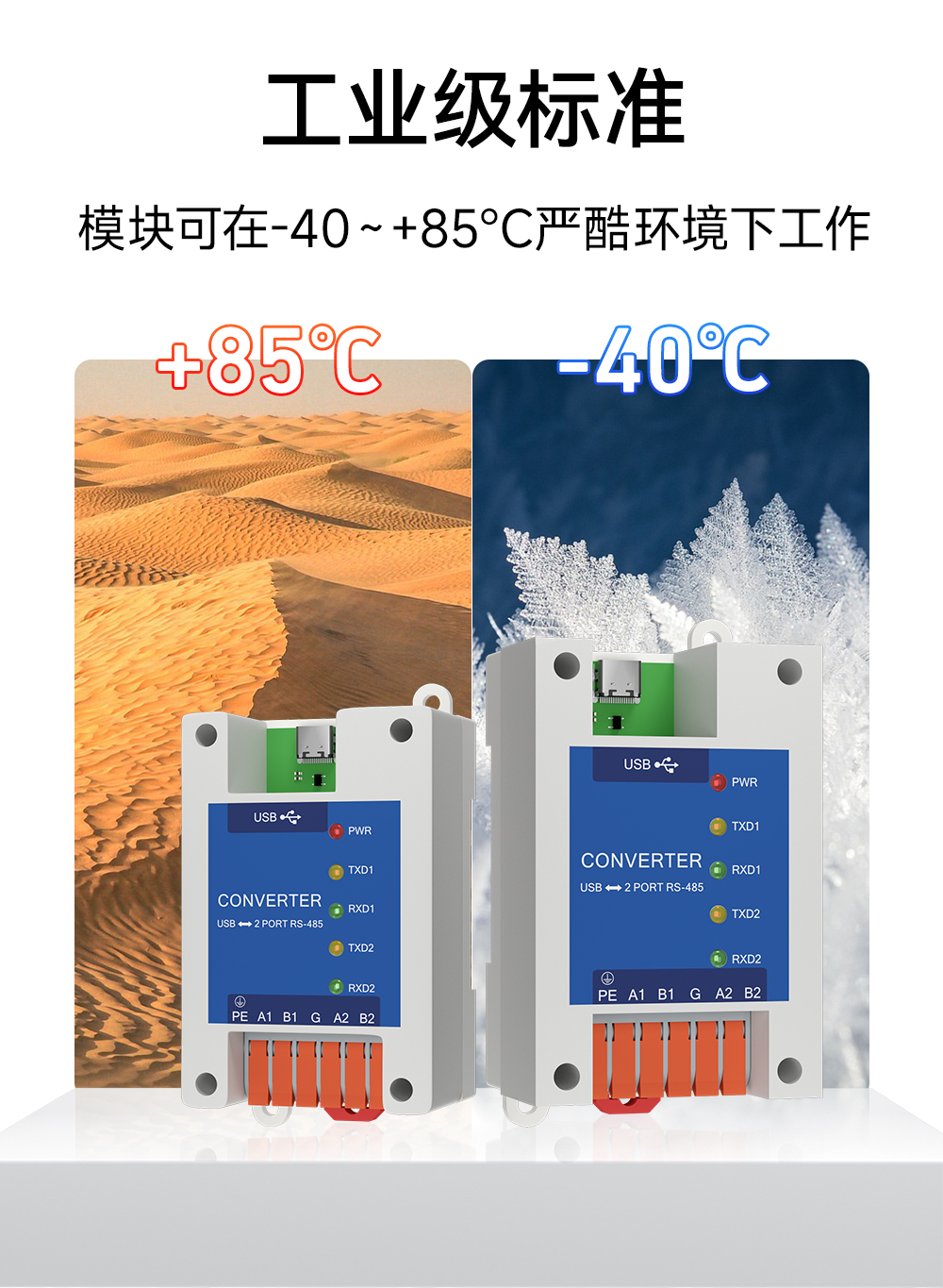 E810-U21CS 非隔離2路USB轉(zhuǎn)RS485轉(zhuǎn)換模塊 (10)