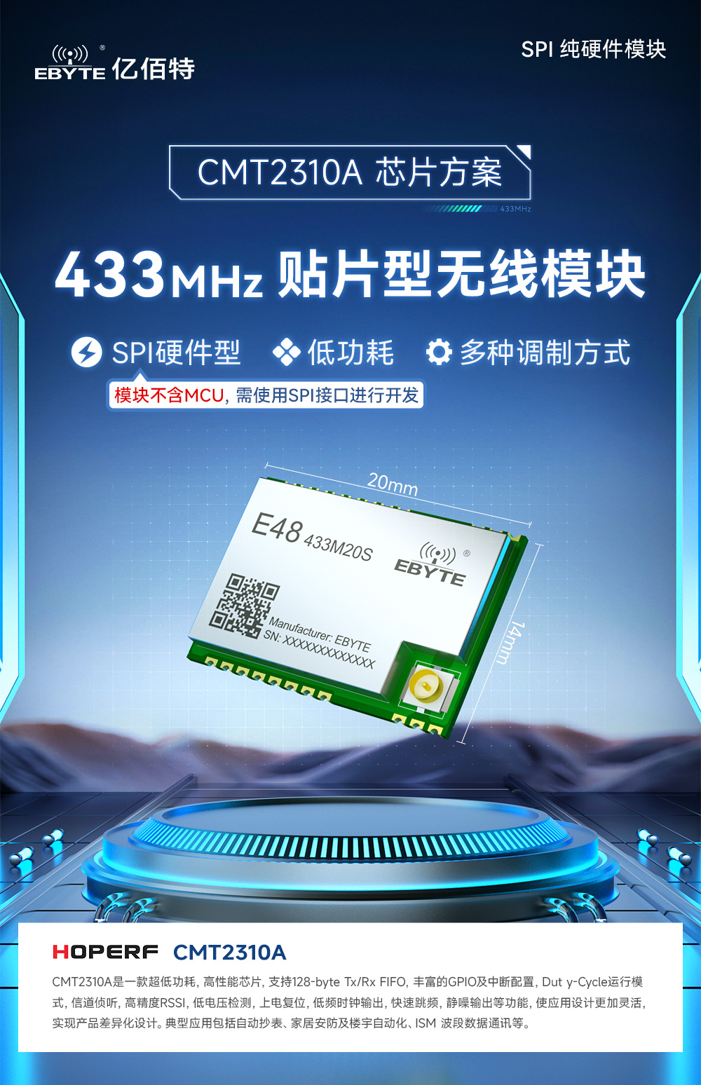 E48-433M20S 無(wú)線數(shù)傳模塊 (1)
