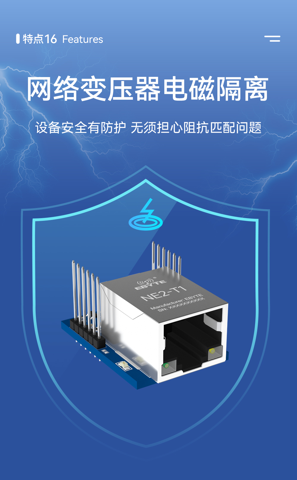 NE2-T1 串口轉(zhuǎn)以太網(wǎng)超級(jí)網(wǎng)口模組 (18)