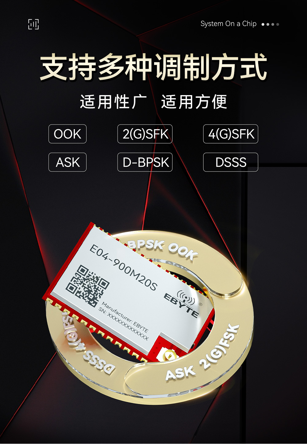 E04-900M20S SoC貼片型無(wú)線(xiàn)模塊 (5)