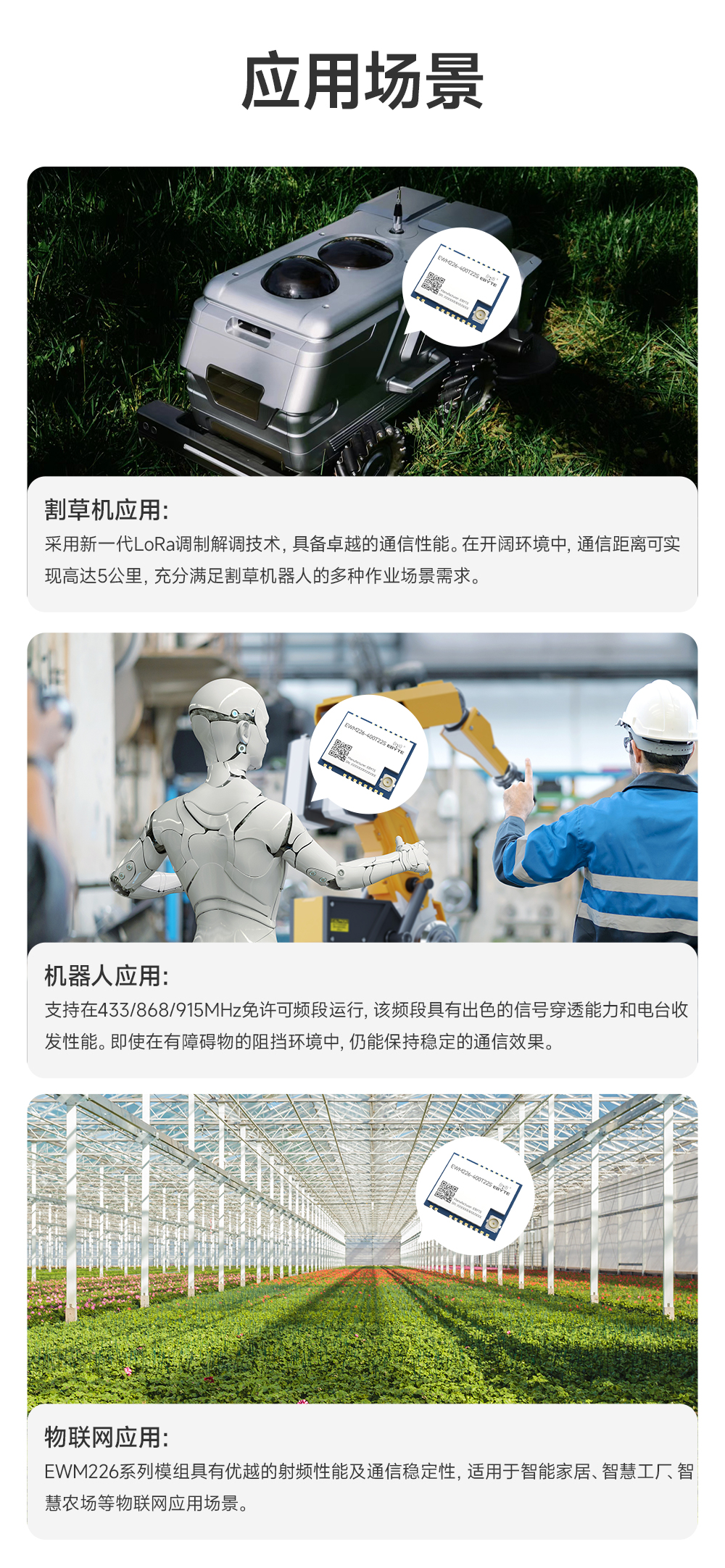 EWM226-400T22S 割草機LoRa無線數(shù)傳模塊 (7)