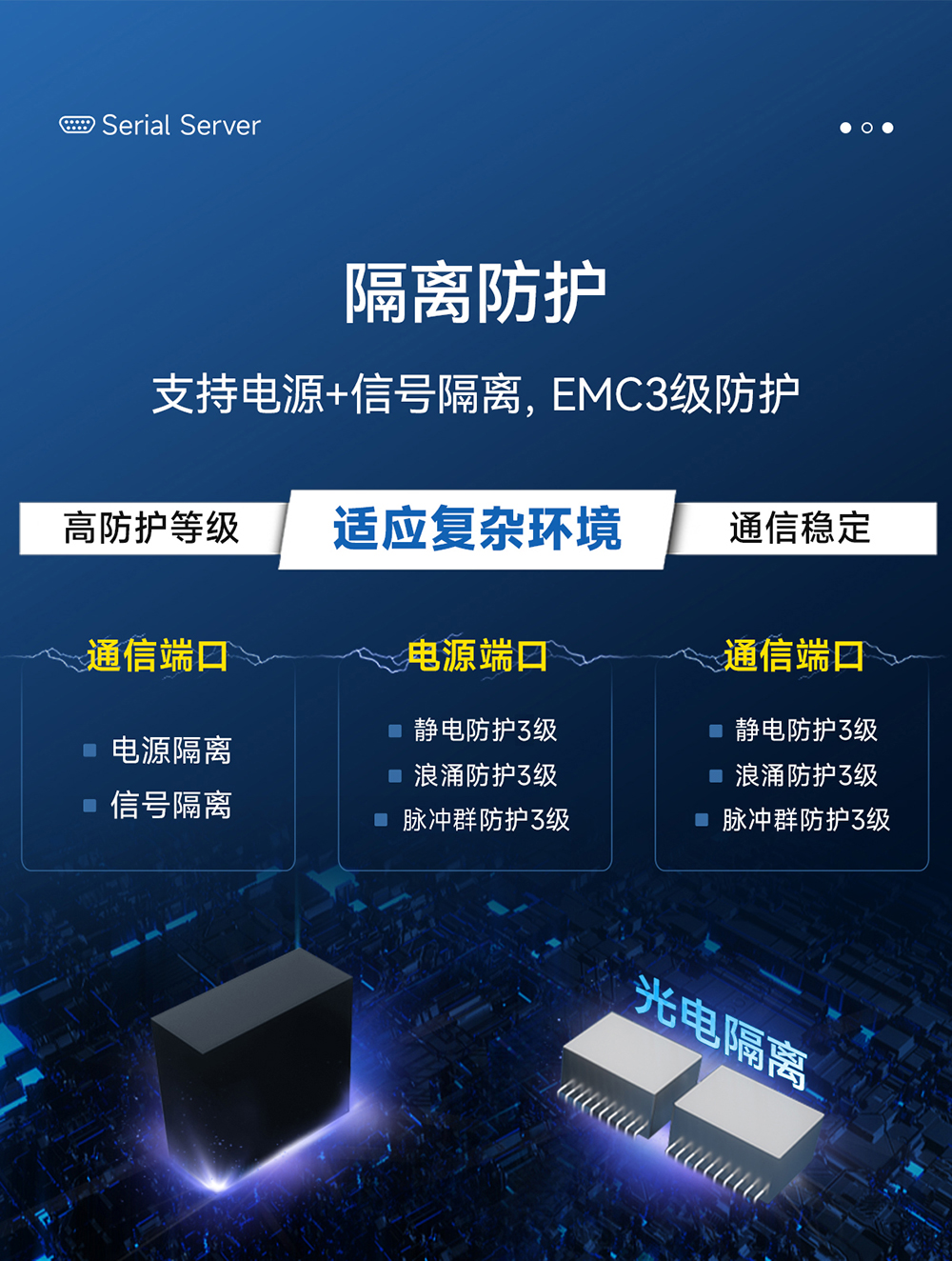 串口服務(wù)器光電隔離防護(hù)