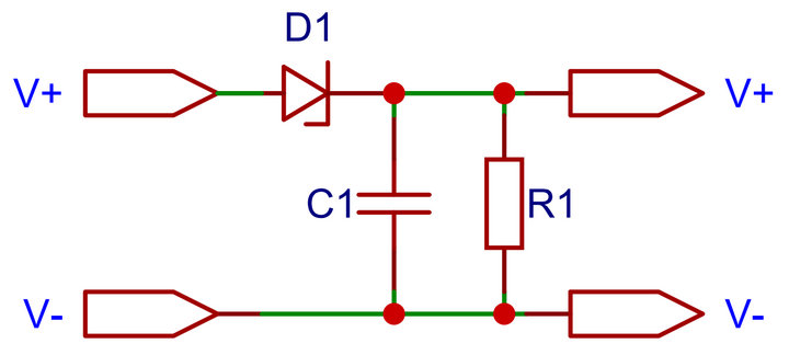 1 二極管防反接電路