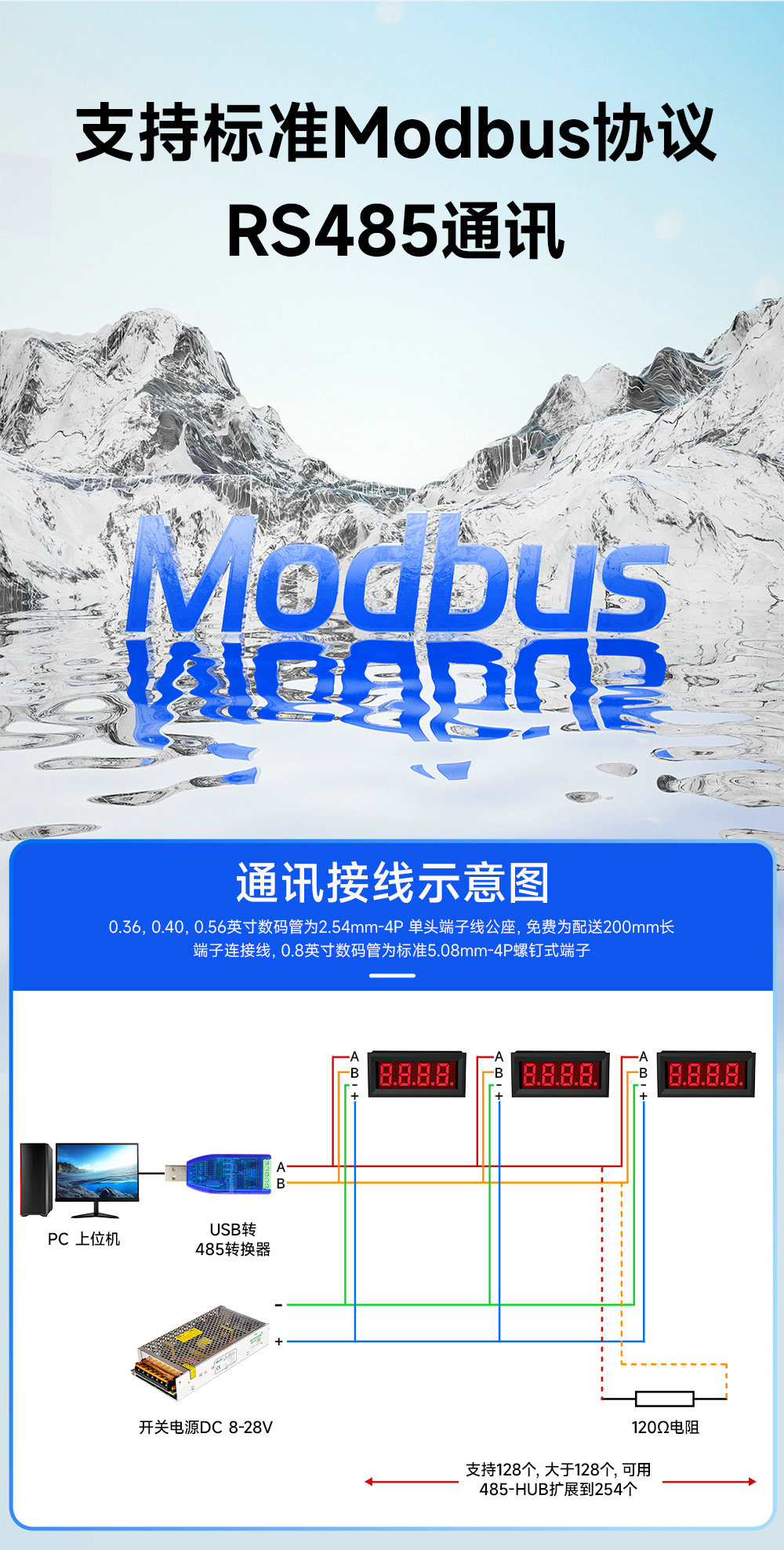 EID051-144系列RS485串口LED數(shù)碼管 (3)