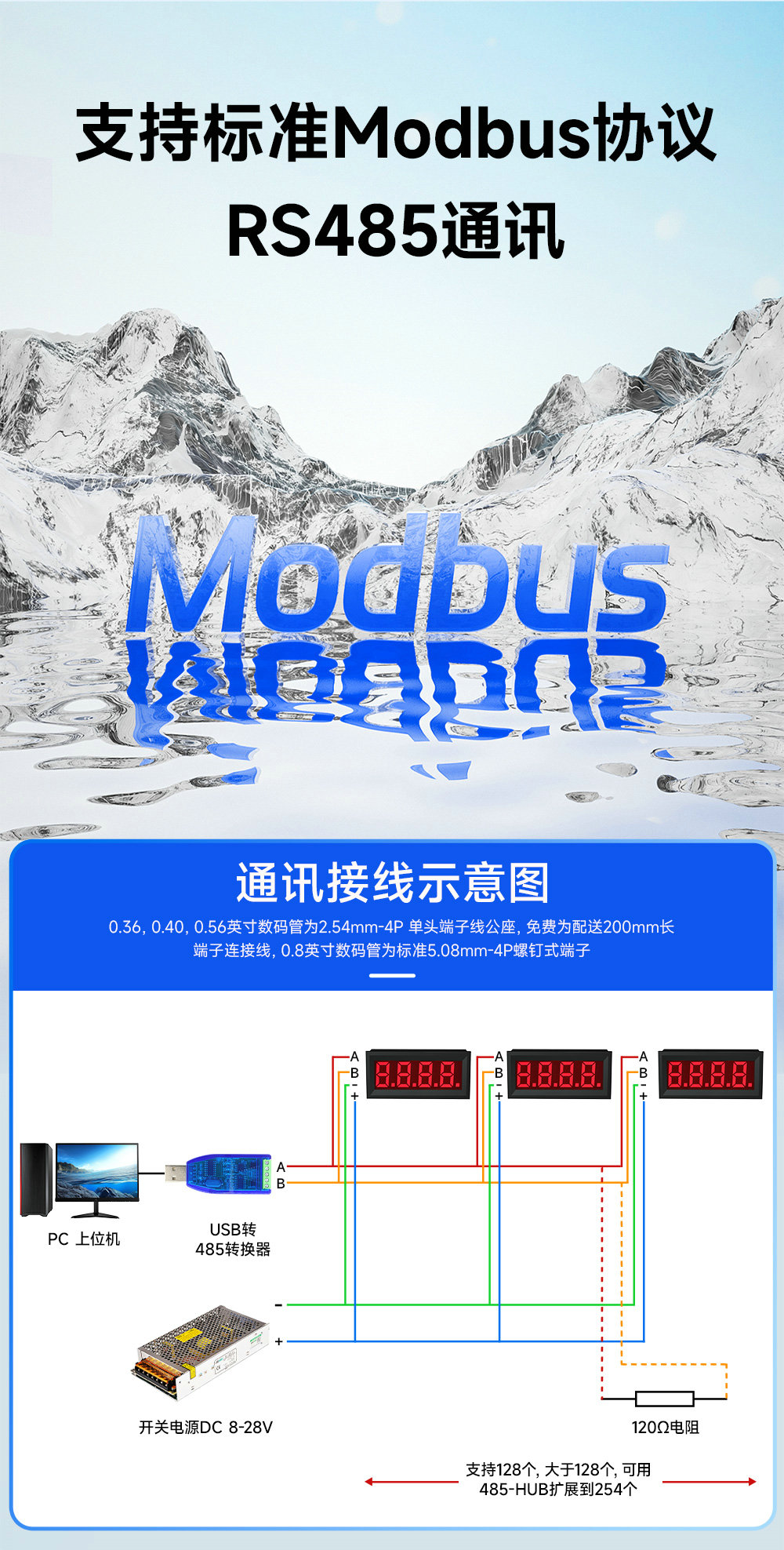 EID051-145系列RS485串口5位LED數(shù)碼管 (3)